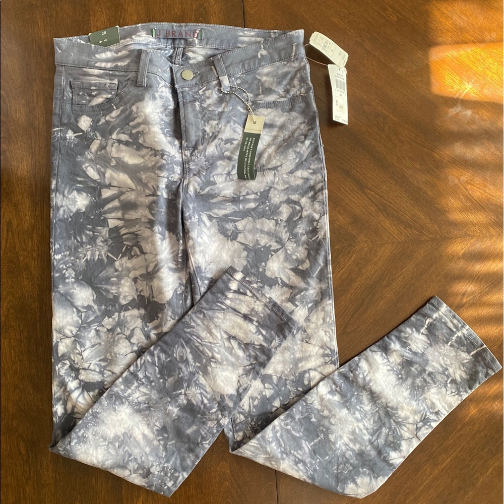 J Brand Purple Tie Dye Skinny Mid Rise Jeans Size 28